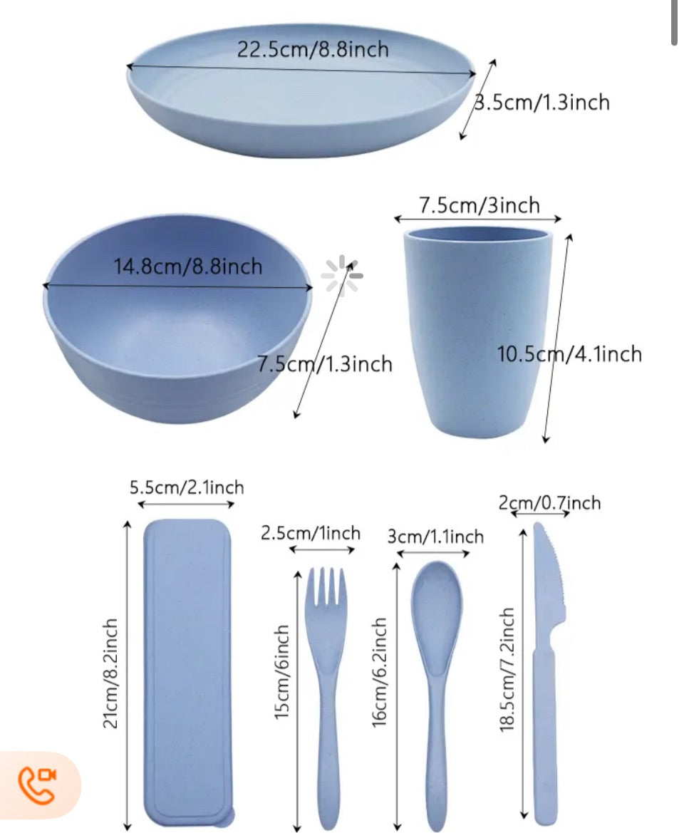 Vajilla paja de trigo toddler