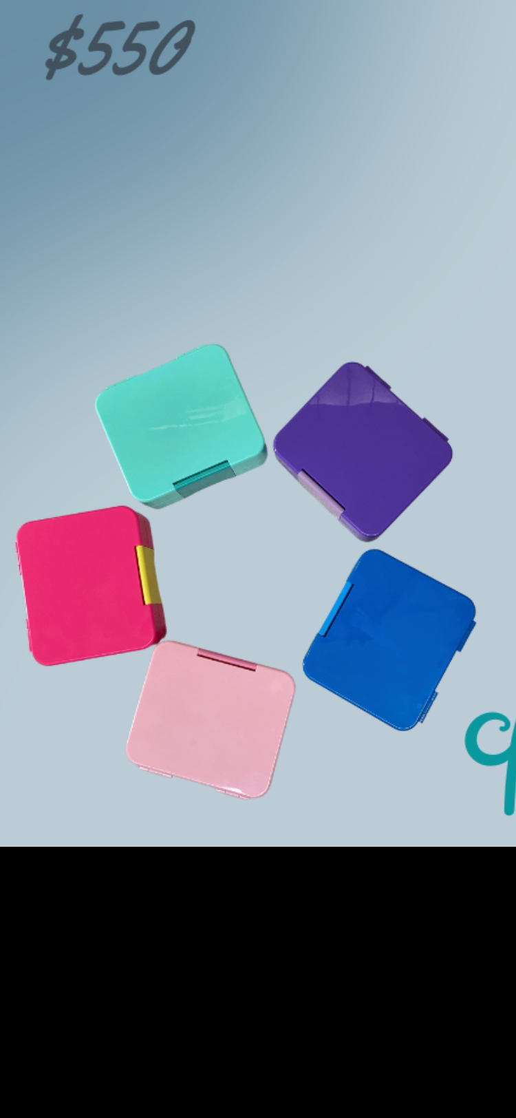 Lonchera bento acrílico chica