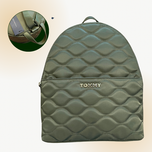 Mochila tommy capitonada verde seco